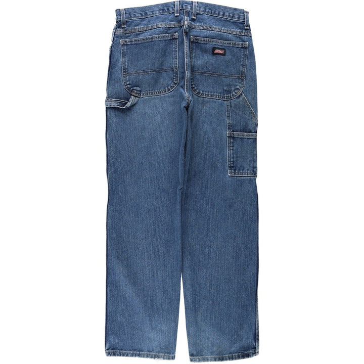 Dickies denim painter pants for men, equivalent to W32 cotton blue type Vintage Second Hand
