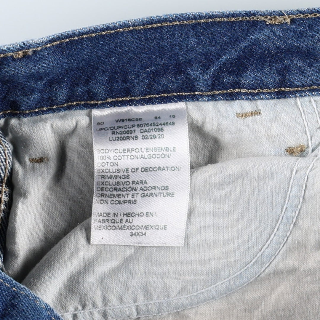 Dickies denim painter pants for men, equivalent to W34 cotton blue type Vintage Second Hand