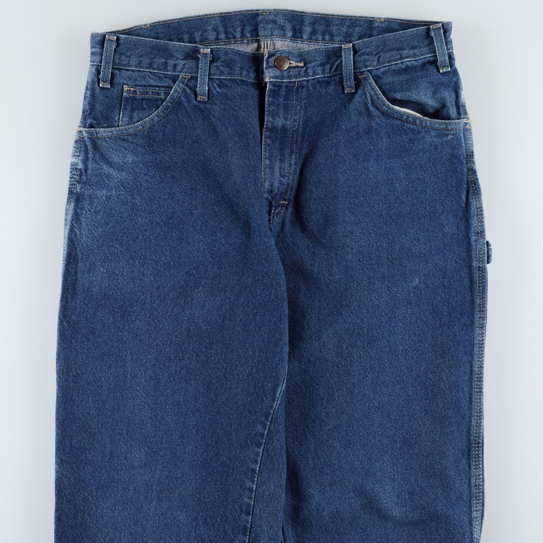 Dickies denim painter pants for men, equivalent to W34 cotton blue type Vintage Second Hand