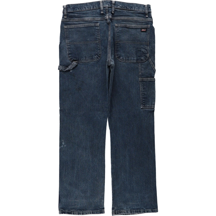 Dickies denim painter pants for men, equivalent to W34 cotton blue type Vintage Second Hand