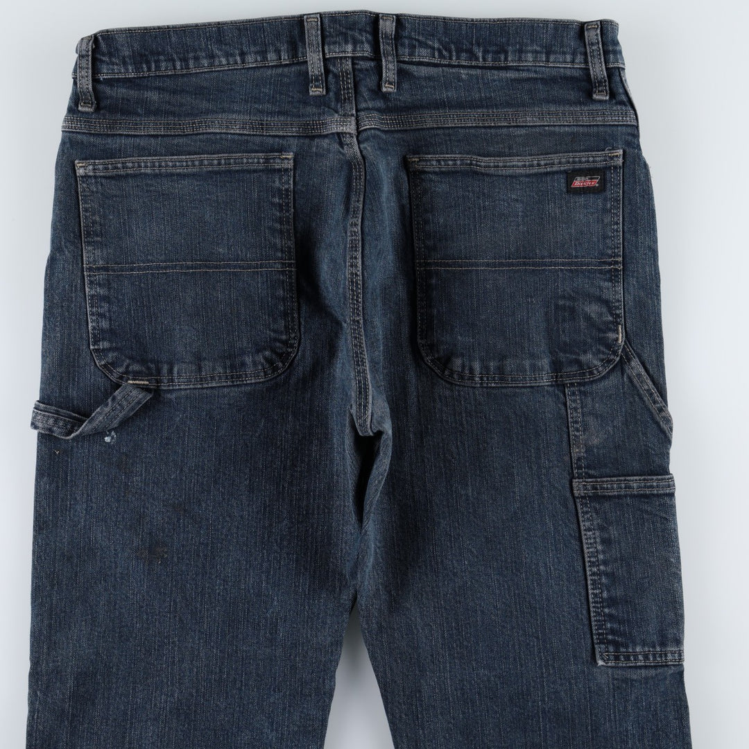 Dickies denim painter pants for men, equivalent to W34 cotton blue type Vintage Second Hand