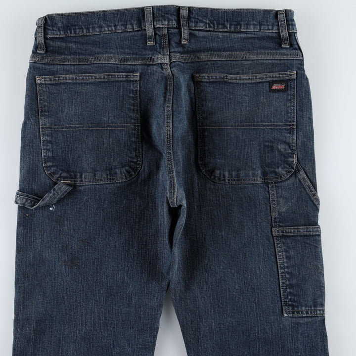 Dickies denim painter pants for men, equivalent to W34 cotton blue type Vintage Second Hand