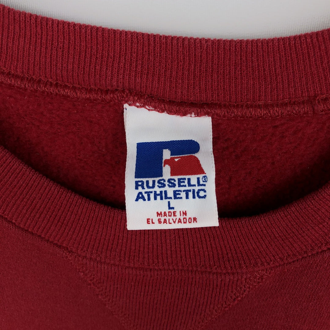 90'S Russell College Sweatshirt, Men's Size L, Vintage cotton red type Vintage Second Hand
