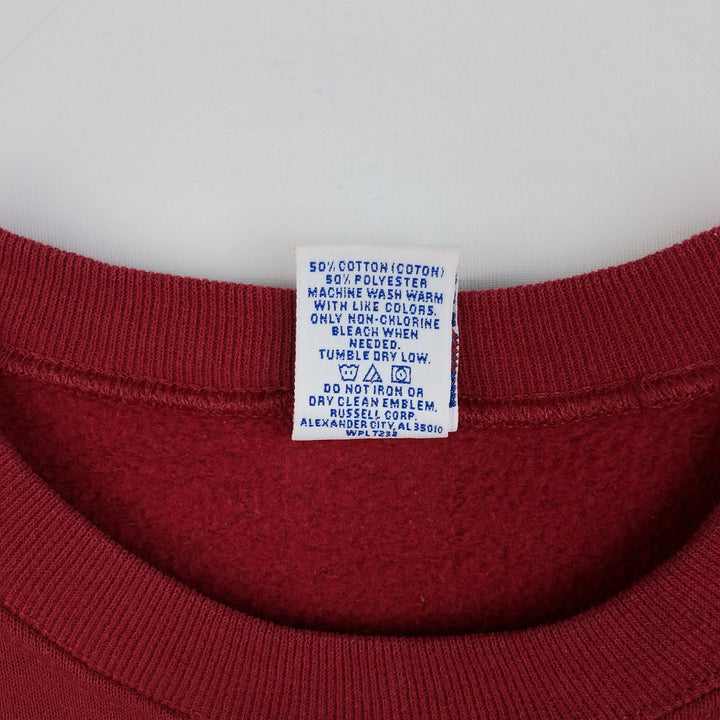 90'S Russell College Sweatshirt, Men's Size L, Vintage cotton red type Vintage Second Hand