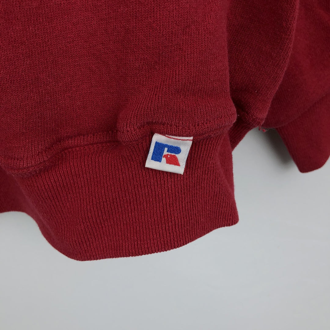 90'S Russell College Sweatshirt, Men's Size L, Vintage cotton red type Vintage Second Hand