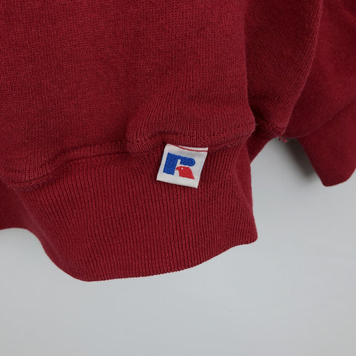 90'S Russell College Sweatshirt, Men's Size L, Vintage cotton red type Vintage Second Hand