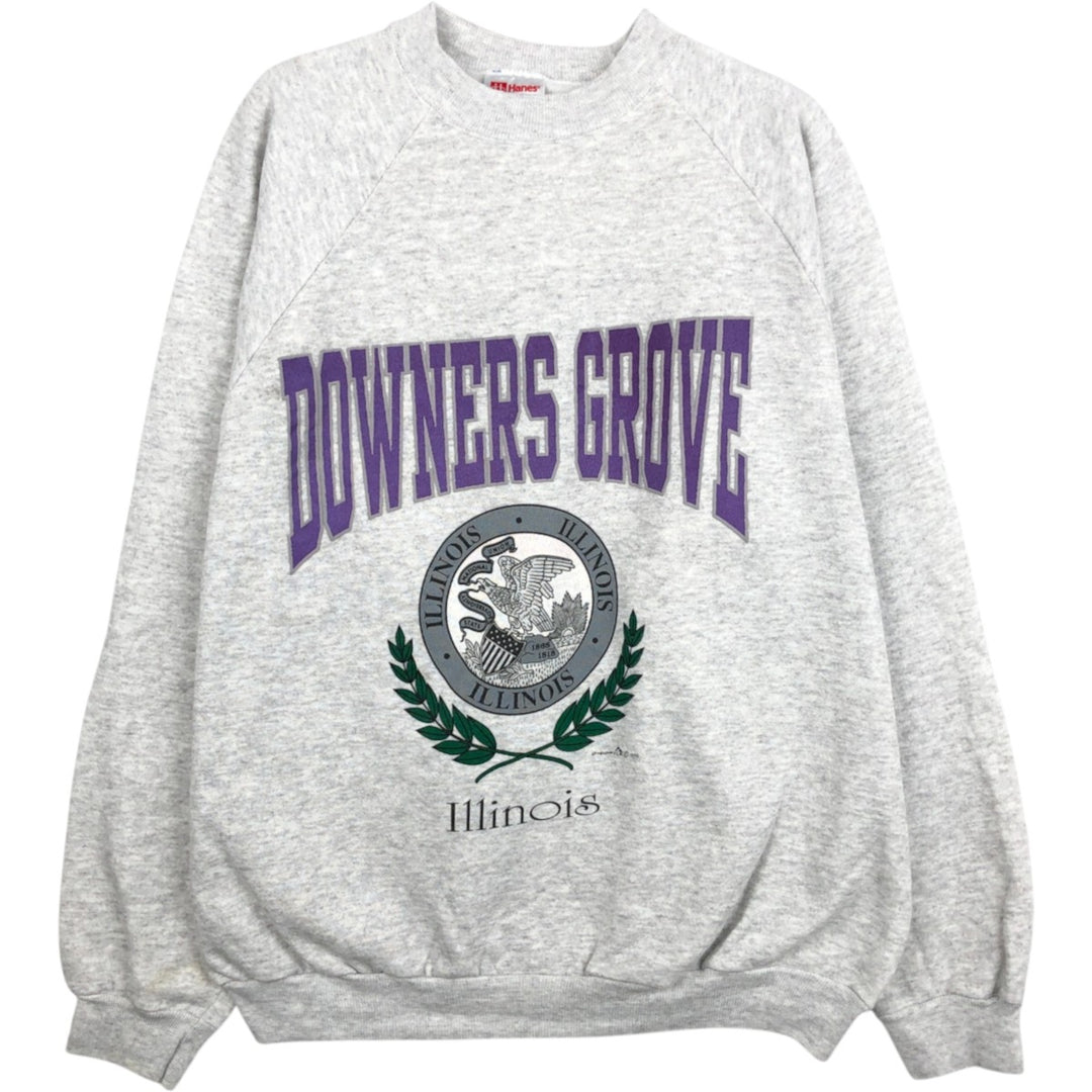 Vintage 90'S Hanes ACTIVEWEAR college sweatshirt, made in the USA, men's size XL cotton pale white type Vintage Second Hand