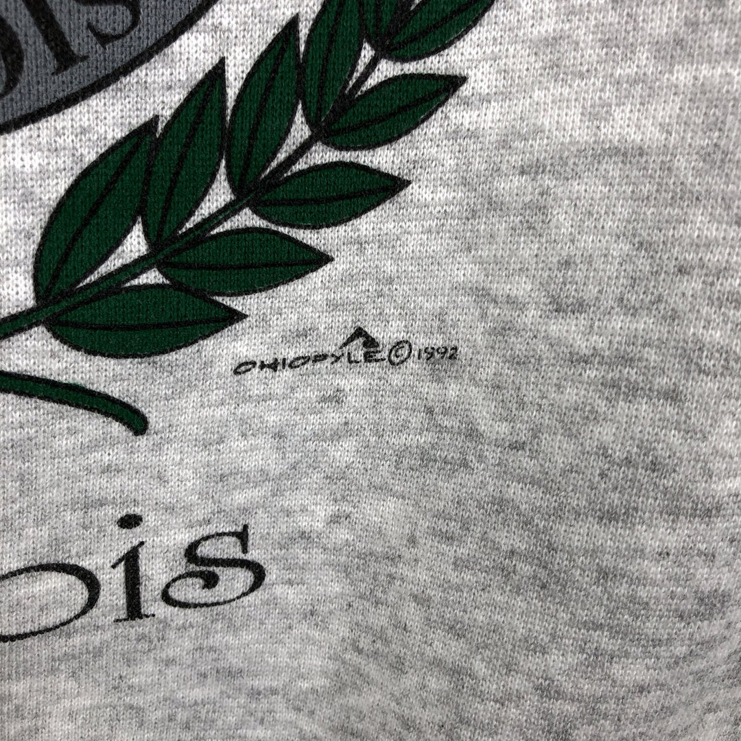 Vintage 90'S Hanes ACTIVEWEAR college sweatshirt, made in the USA, men's size XL cotton pale white type Vintage Second Hand