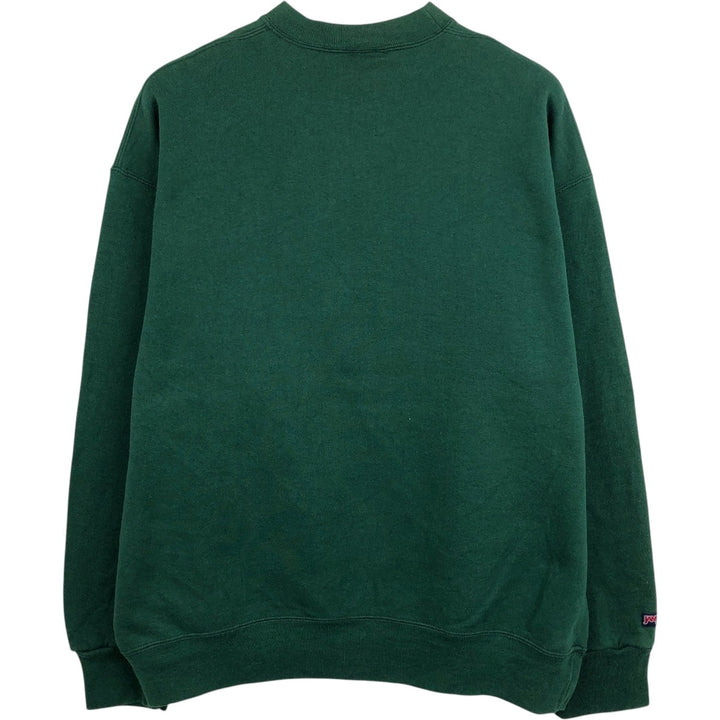 90'S Jansport Triple Print College Sweatshirt, Made in USA, Men's XL, Vintage cotton Green type dark green Vintage Second Hand