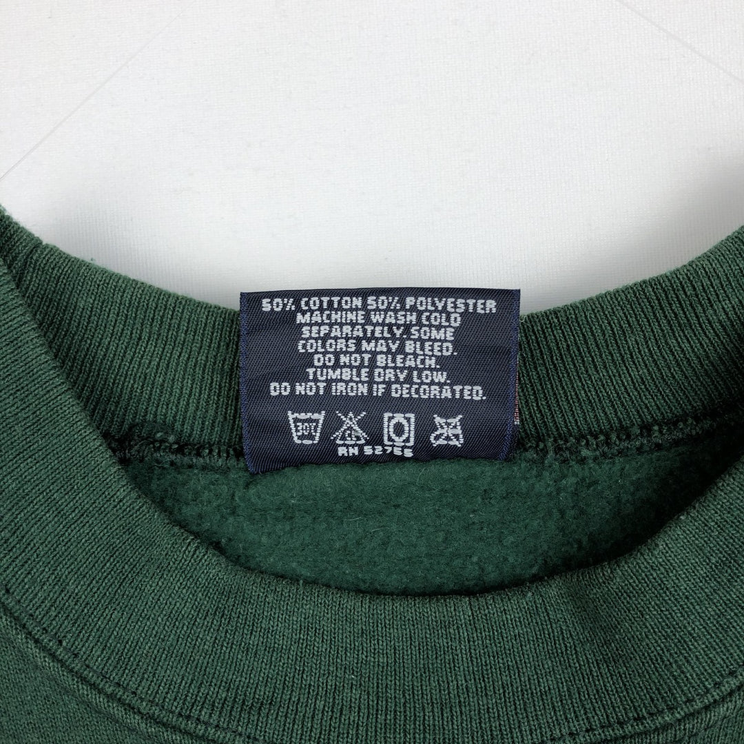 90'S Jansport Triple Print College Sweatshirt, Made in USA, Men's XL, Vintage cotton Green type dark green Vintage Second Hand