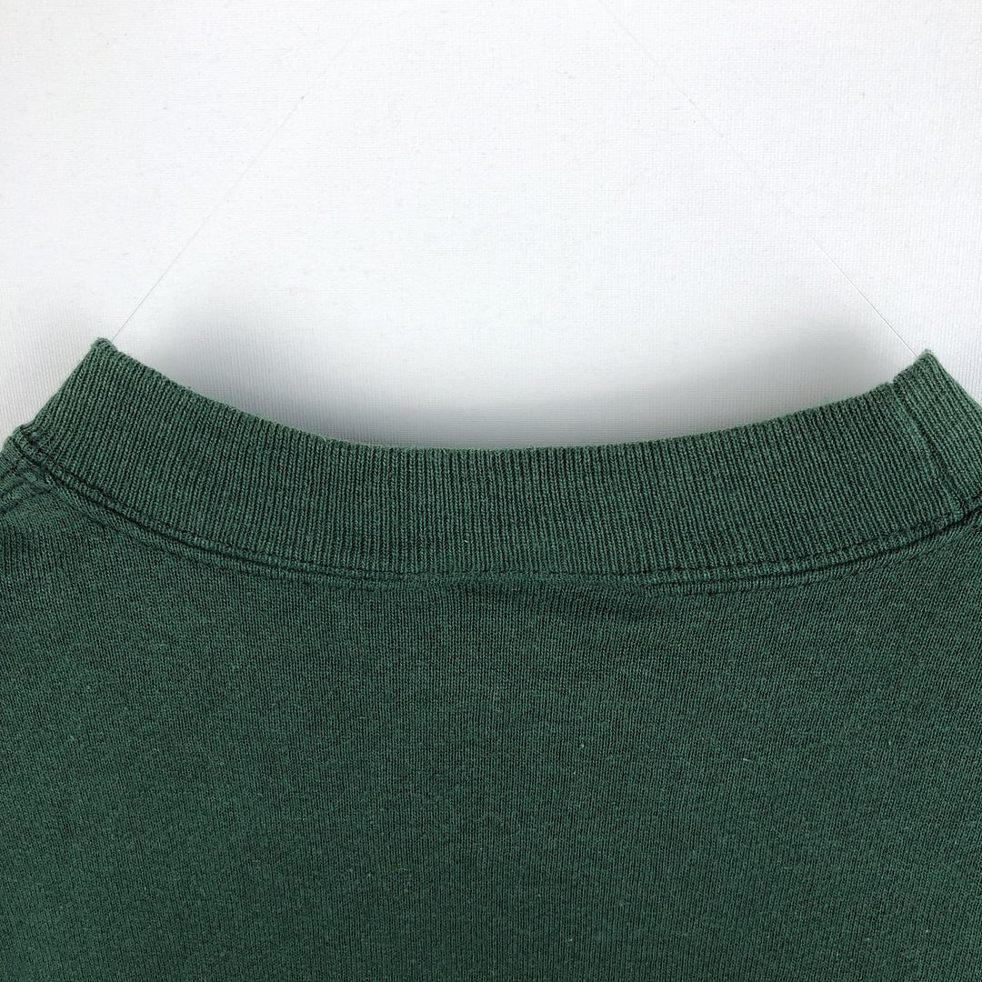 90'S Jansport Triple Print College Sweatshirt, Made in USA, Men's XL, Vintage cotton Green type dark green Vintage Second Hand