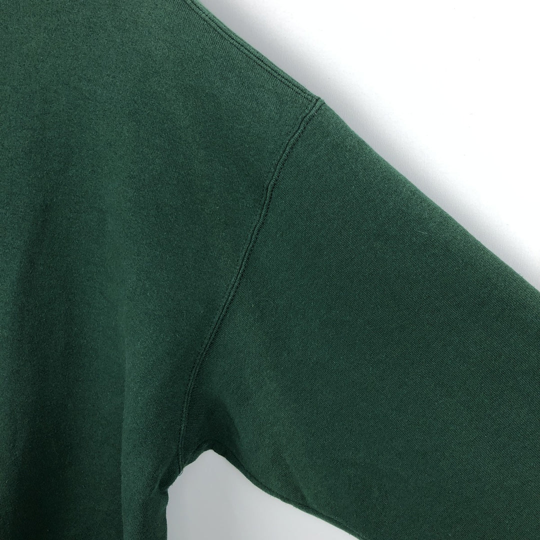90'S Jansport Triple Print College Sweatshirt, Made in USA, Men's XL, Vintage cotton Green type dark green Vintage Second Hand