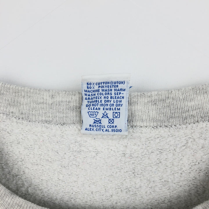 90'S Russell College Sweatshirt, Made in USA, Men's XL, Vintage cotton gray type Vintage Second Hand