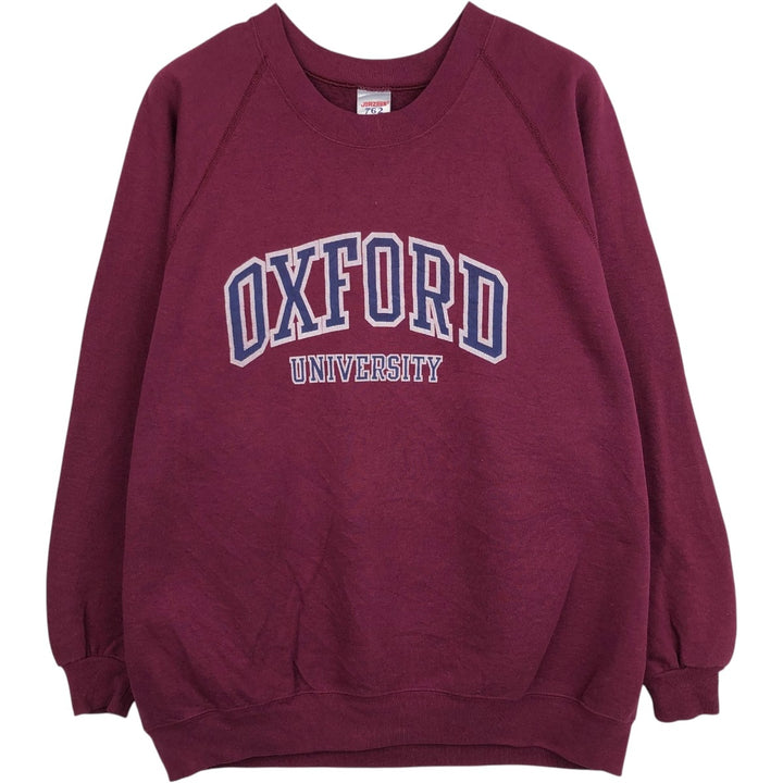 Jerzees 762 College Sweatshirt, Men's XXL equivalent, Vintage. cotton wine-red Vintage Second Hand