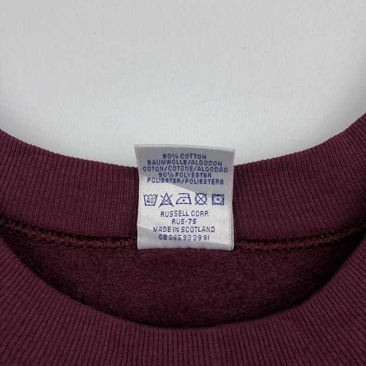 Jerzees 762 College Sweatshirt, Men's XXL equivalent, Vintage. cotton wine-red Vintage Second Hand