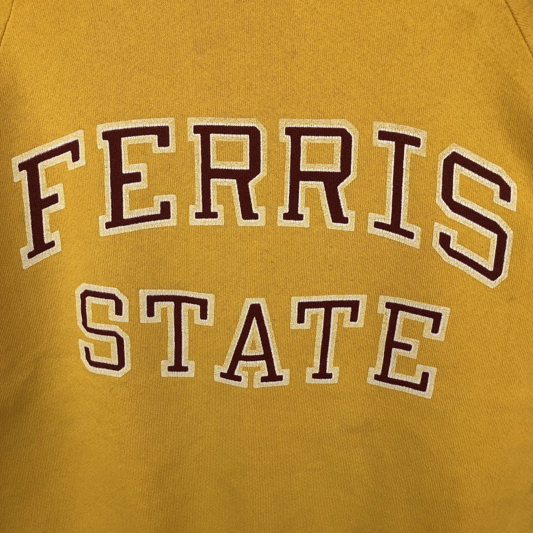 Vintage 1980'S Jerzees college sweatshirt, made in the USA, men's size XL polyester yellow type Vintage Second Hand
