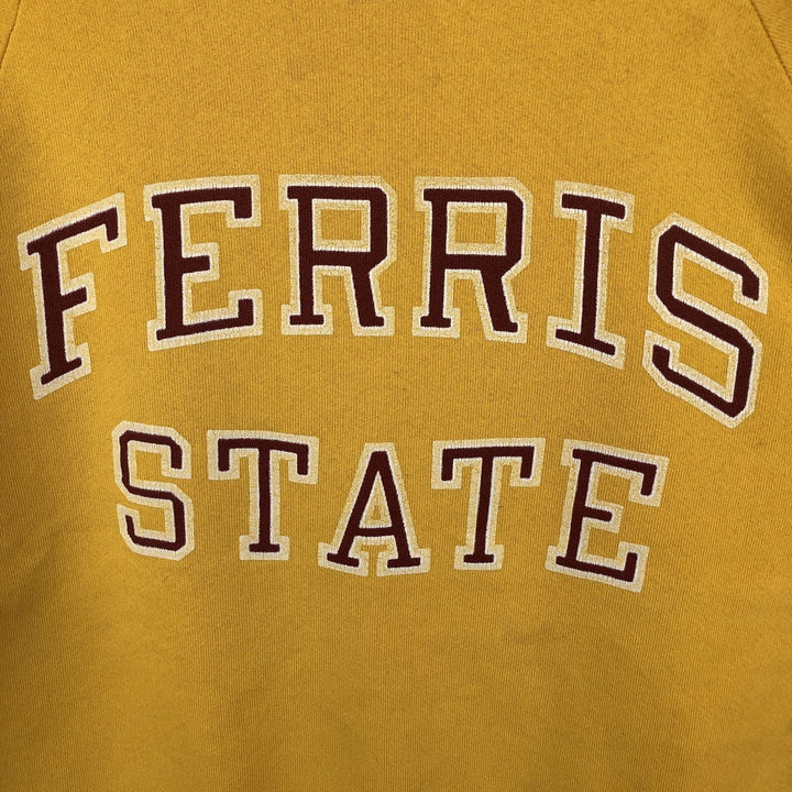 Vintage 1980'S Jerzees college sweatshirt, made in the USA, men's size XL polyester yellow type Vintage Second Hand