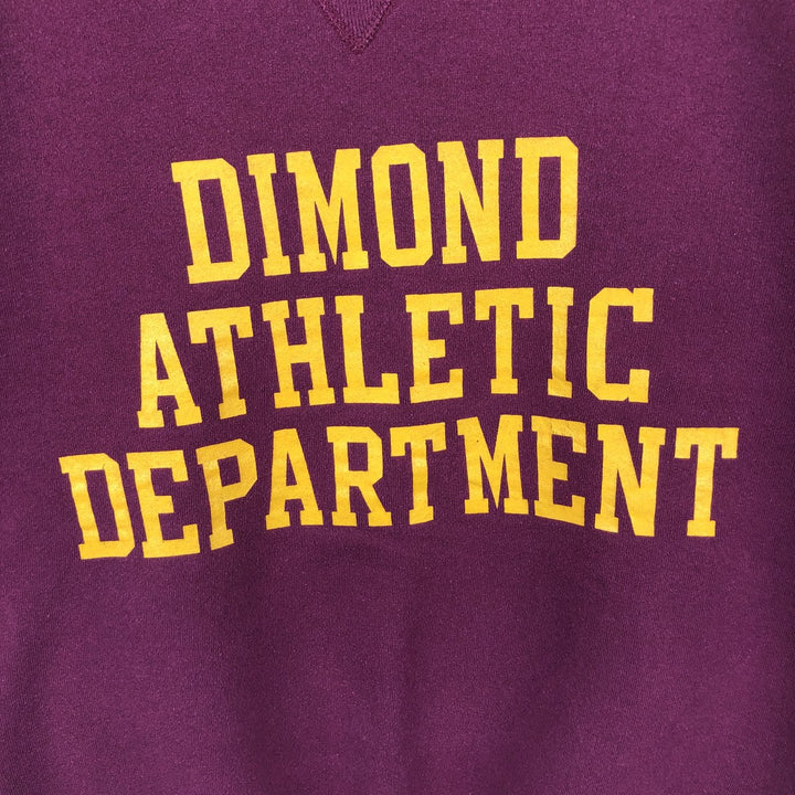 Vintage 90'S Russell ATHLETIC college sweatshirt, made in the USA, size L, men's cotton burgundy type Vintage Second Hand