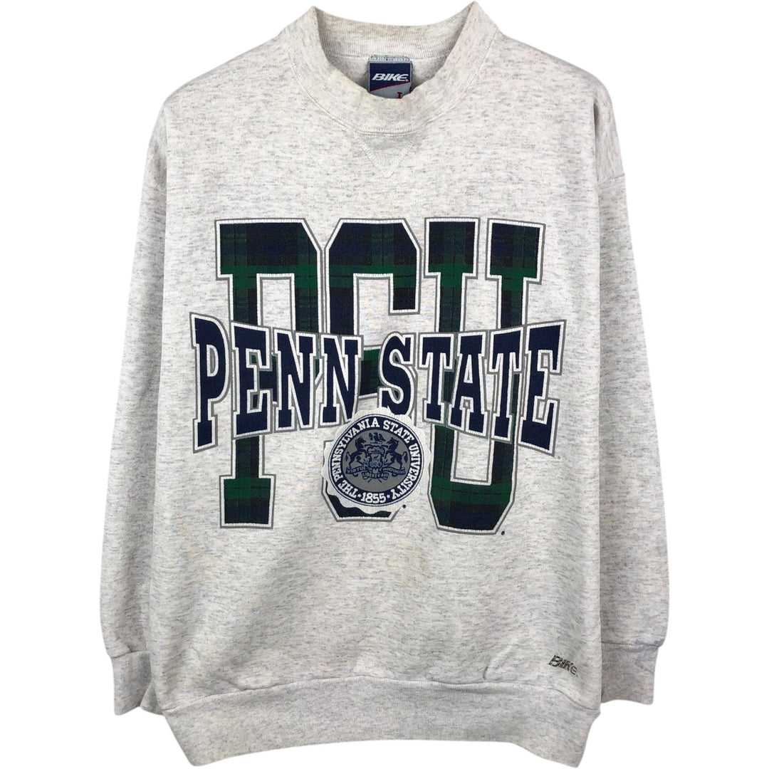 Vintage 90'S BIKE college sweatshirt, made in the USA, size L, men's cotton gray type Vintage Second Hand