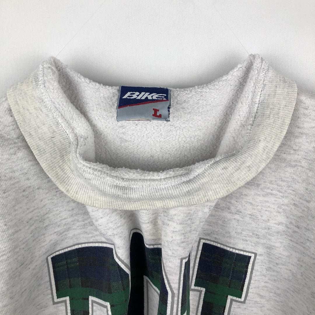 Vintage 90'S BIKE college sweatshirt, made in the USA, size L, men's cotton gray type Vintage Second Hand