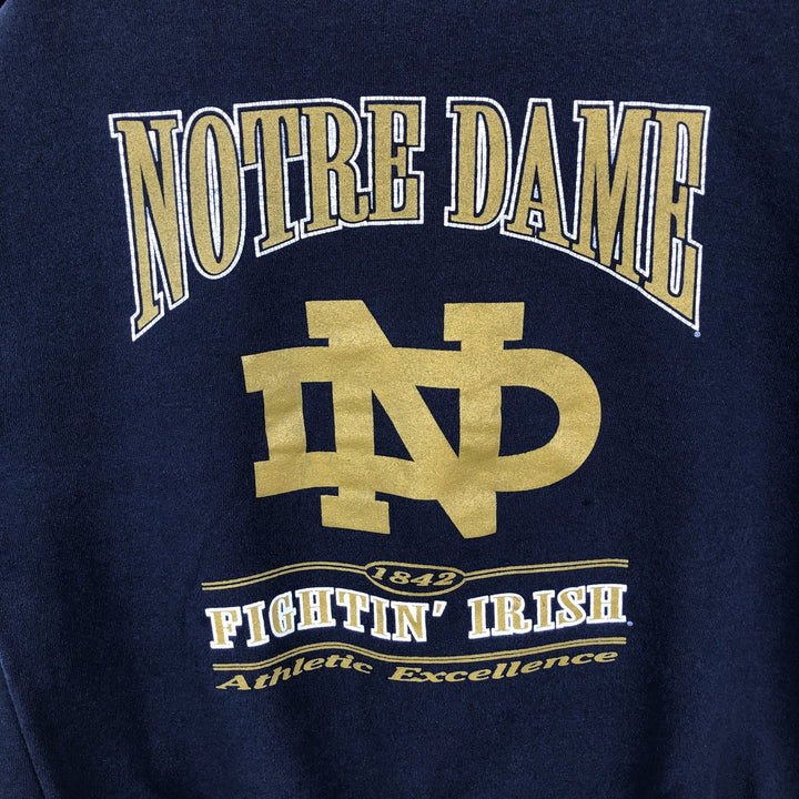90'S NUTMEG NOTRE DAME University of Notre Dame College Sweatshirt, Made in USA, Men's XL equivalent, Vintage unclear navy blue type Vintage Second Hand