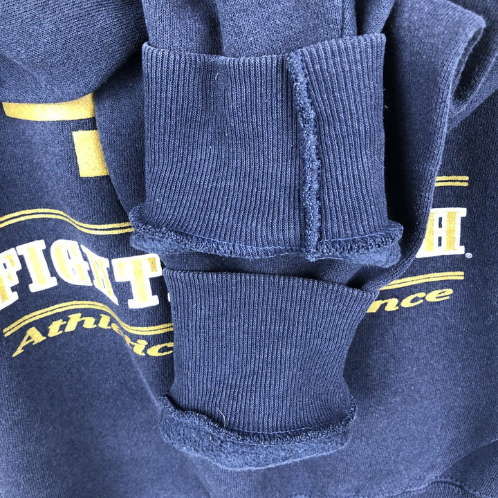 90'S NUTMEG NOTRE DAME University of Notre Dame College Sweatshirt, Made in USA, Men's XL equivalent, Vintage unclear navy blue type Vintage Second Hand