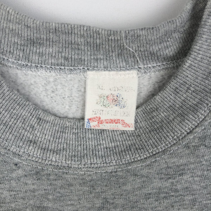 90'S Fruit of the Loom College Sweatshirt, Men's Size XL (approx.), Vintage unclear gray type Vintage Second Hand