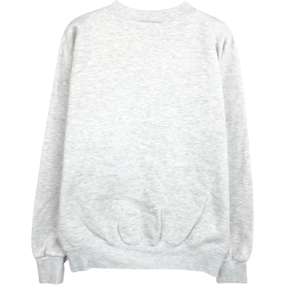 90'S BEEZIL College Sweatshirt, Made in USA, Men's Size L (Equivalent), Vintage polyester gray type Vintage Second Hand