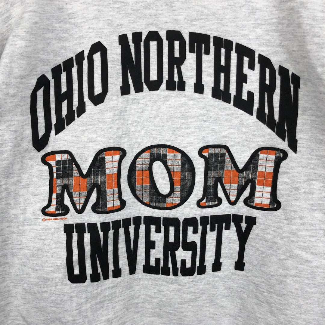 90'S BEEZIL College Sweatshirt, Made in USA, Men's Size L (Equivalent), Vintage polyester gray type Vintage Second Hand