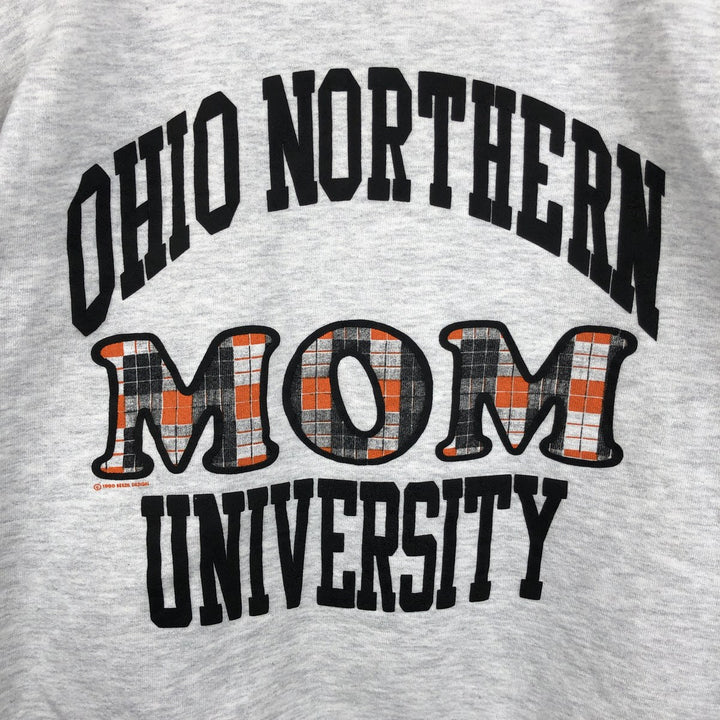 90'S BEEZIL College Sweatshirt, Made in USA, Men's Size L (Equivalent), Vintage polyester gray type Vintage Second Hand