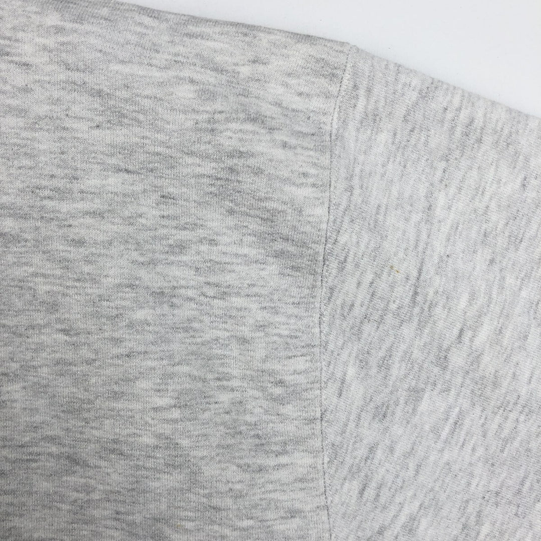 90'S BEEZIL College Sweatshirt, Made in USA, Men's Size L (Equivalent), Vintage polyester gray type Vintage Second Hand