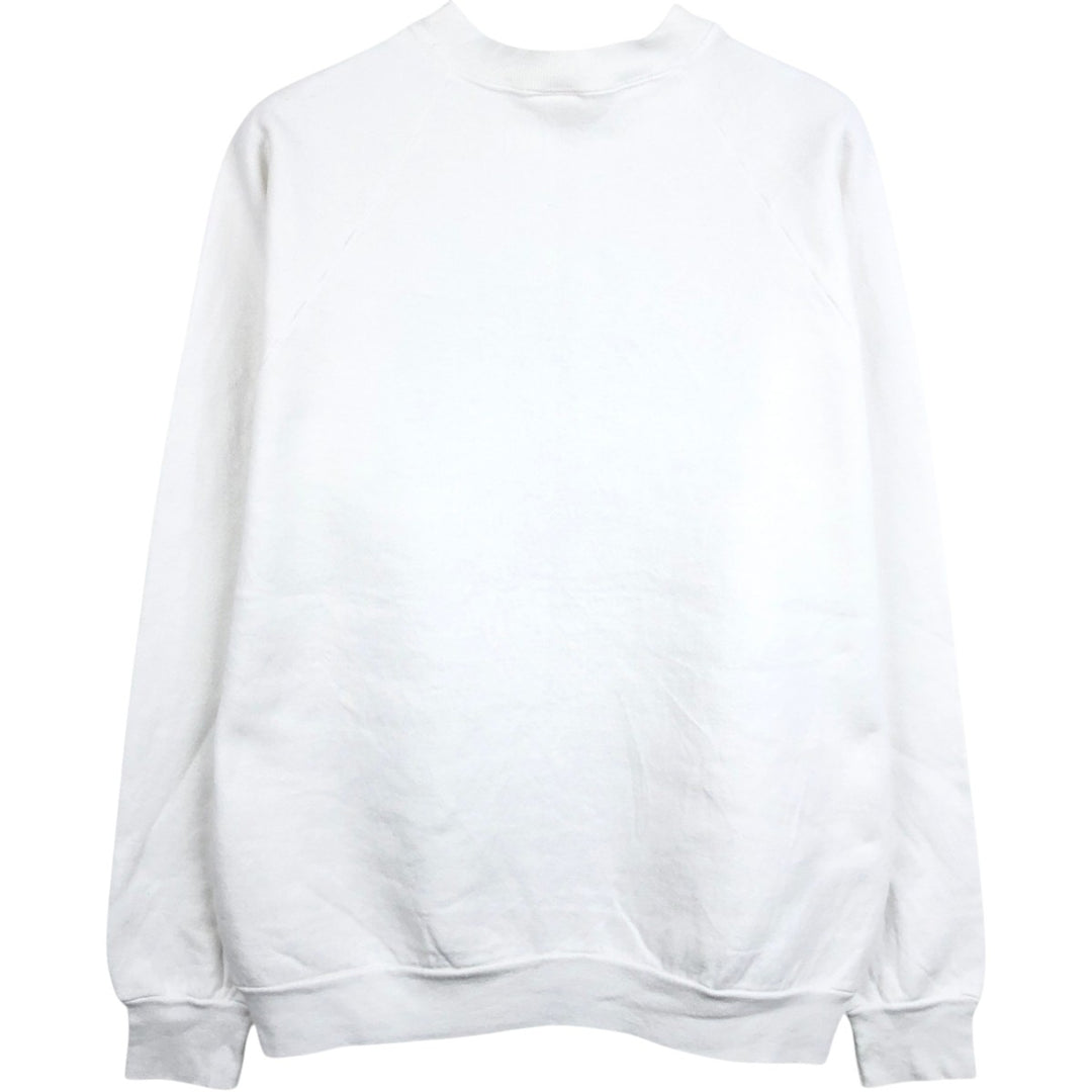 90'S Fruit of the Loom printed sweatshirt, made in the USA, men's size L, vintage cotton white type Vintage Second Hand
