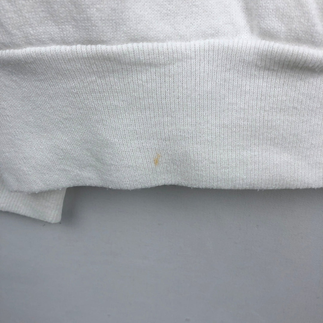 90'S Fruit of the Loom printed sweatshirt, made in the USA, men's size L, vintage cotton white type Vintage Second Hand