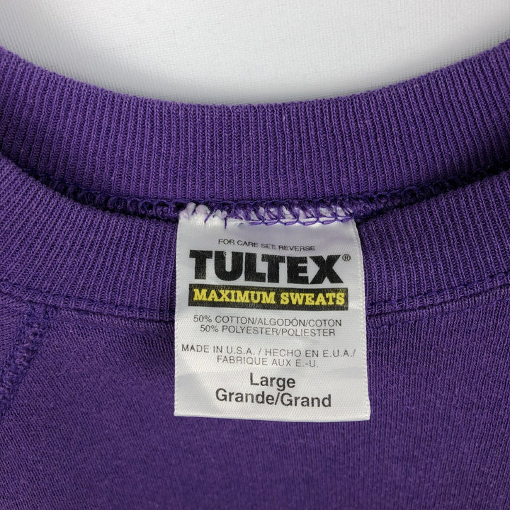 Vintage 90'S Tultex college sweatshirt, made in the USA, size L, men's cotton purple type Vintage Second Hand