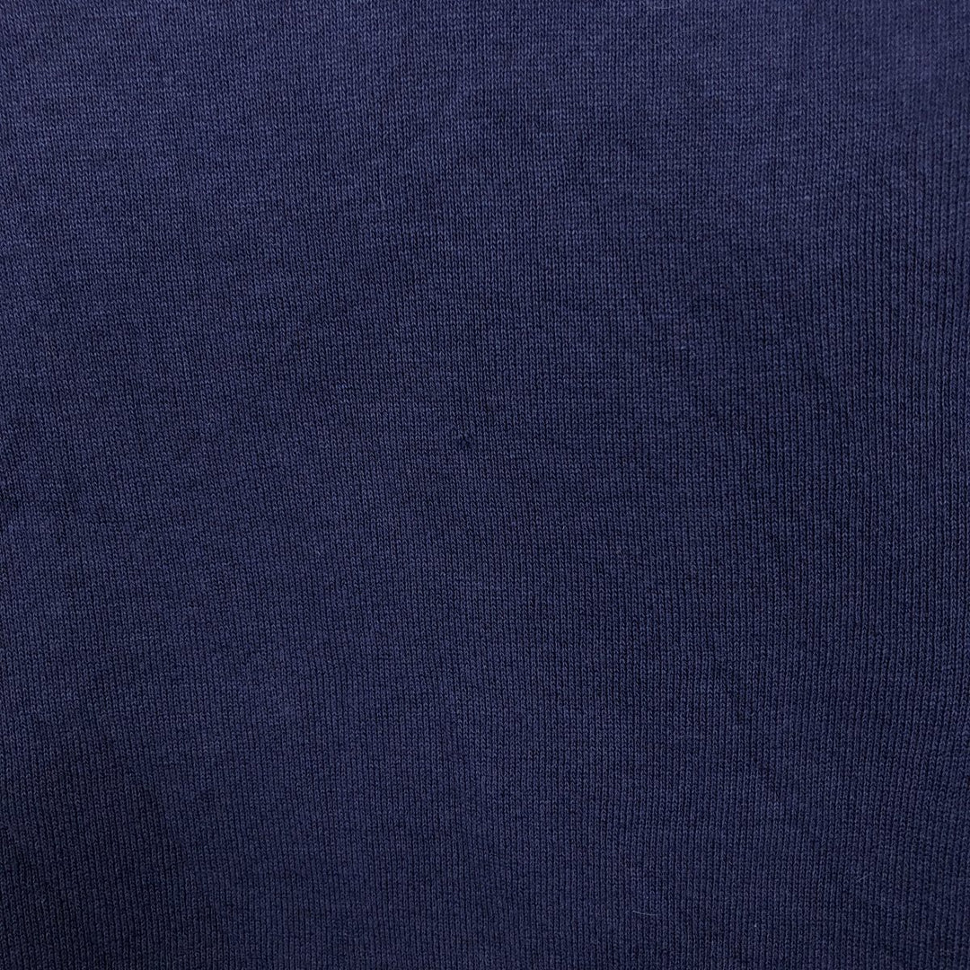 90'S Russell 3-row print college sweatshirt, made in USA, men's XL size, vintage cotton navy blue type Vintage Second Hand