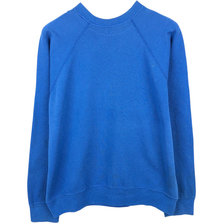 Printed college sweatshirt, men's size L cotton blue type Vintage Second Hand