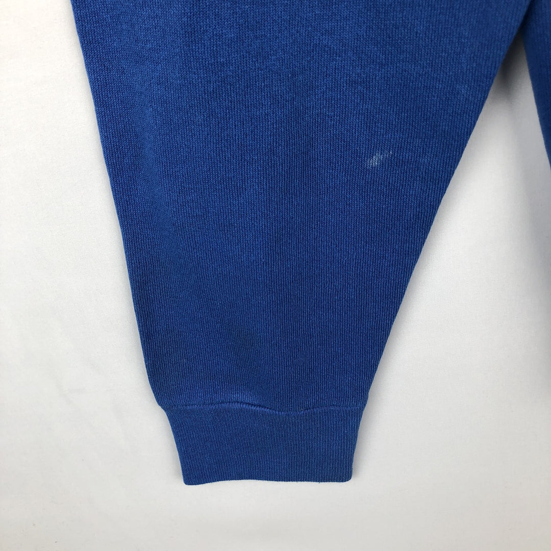 Printed college sweatshirt, men's size L cotton blue type Vintage Second Hand