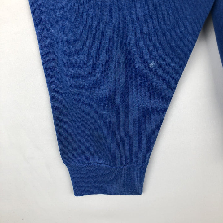 Printed college sweatshirt, men's size L cotton blue type Vintage Second Hand