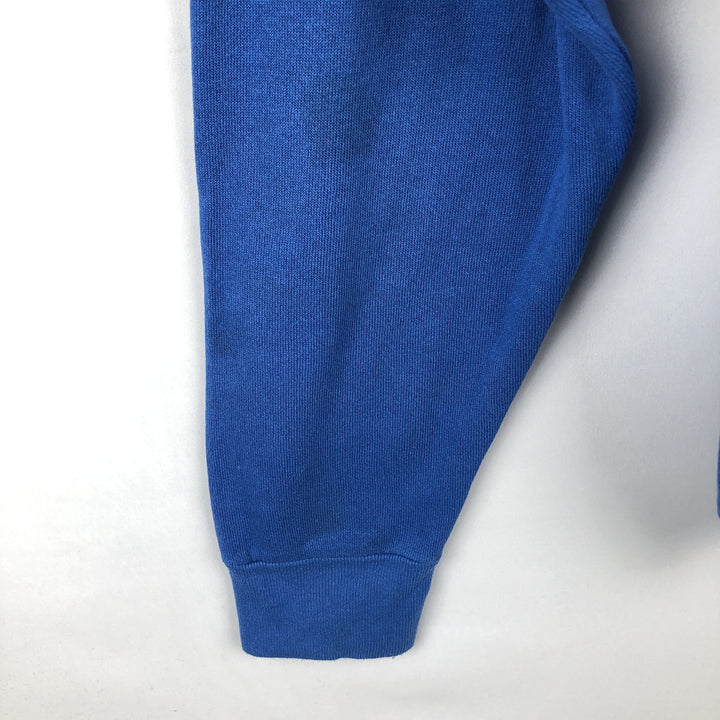 Printed college sweatshirt, men's size L cotton blue type Vintage Second Hand