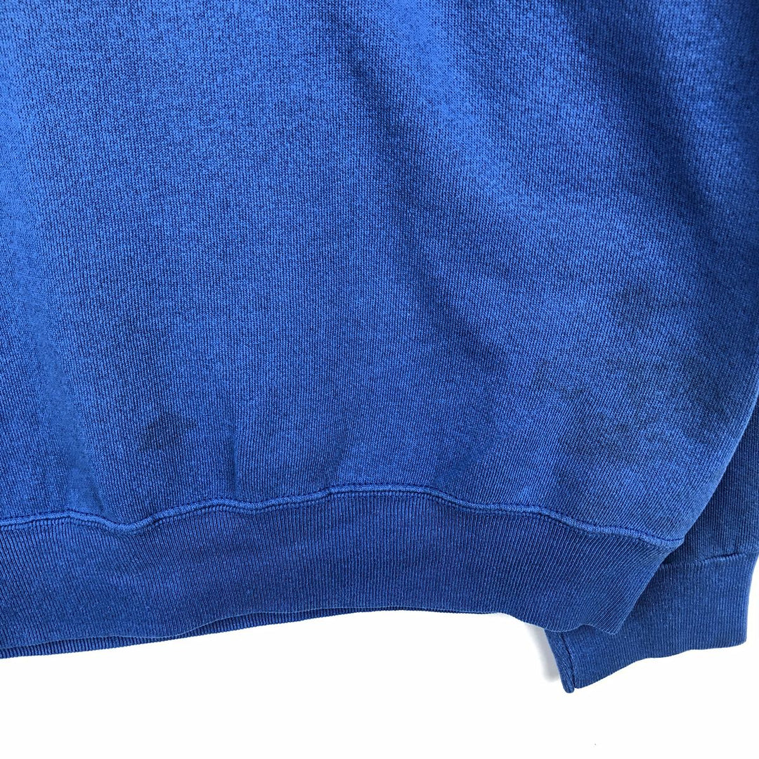 Printed college sweatshirt, men's size L cotton blue type Vintage Second Hand