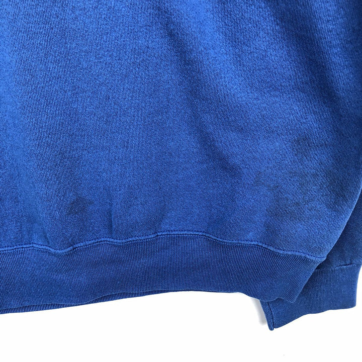 Printed college sweatshirt, men's size L cotton blue type Vintage Second Hand