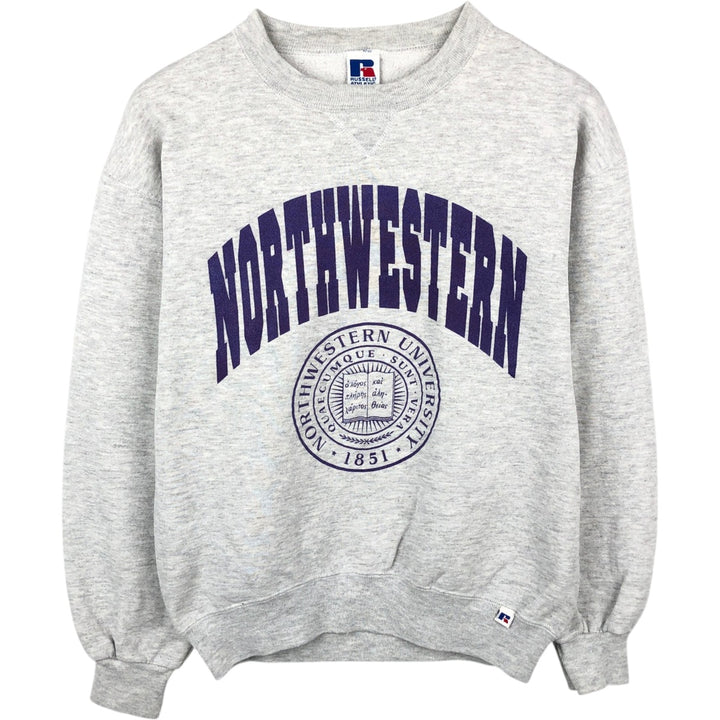 90'S Russell College Sweatshirt, Made in USA, Men's M, Vintage cotton gray type Vintage Second Hand