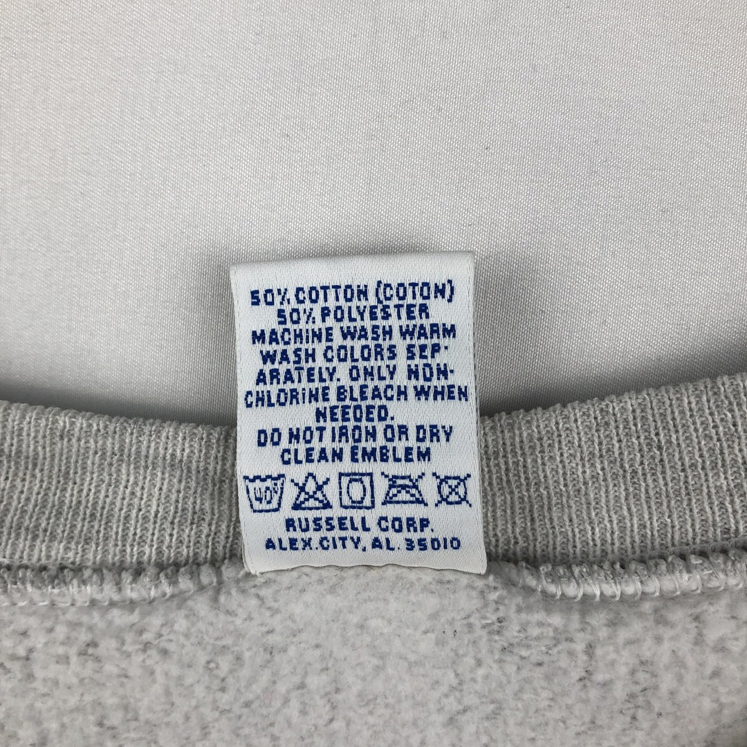 90'S Russell College Sweatshirt, Made in USA, Men's M, Vintage cotton gray type Vintage Second Hand