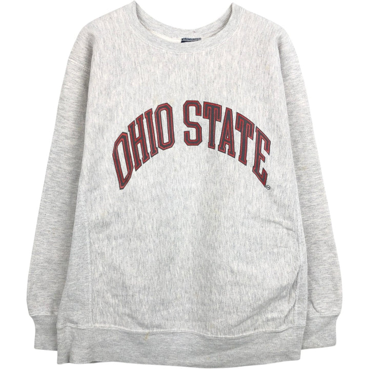 90'S JanSport Ohio State University College Sweatshirt, Made in USA, Men's XL equivalent, Vintage unclear gray type Vintage Second Hand