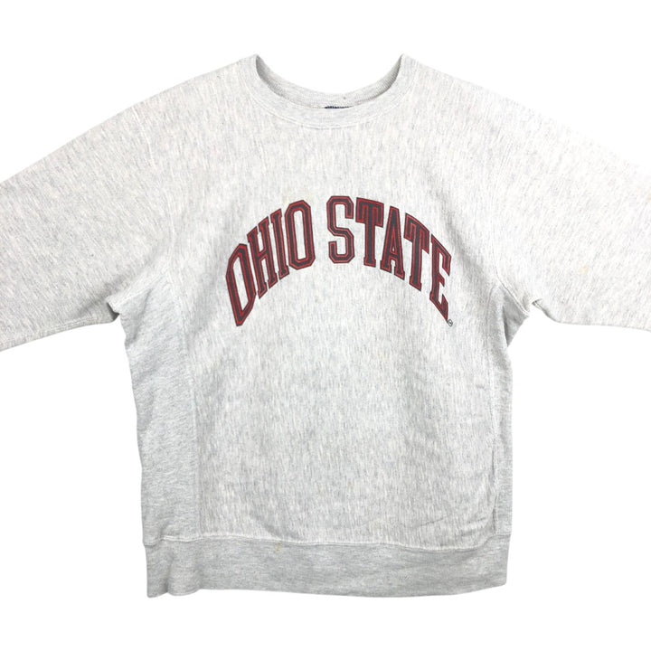 90'S JanSport Ohio State University College Sweatshirt, Made in USA, Men's XL equivalent, Vintage unclear gray type Vintage Second Hand