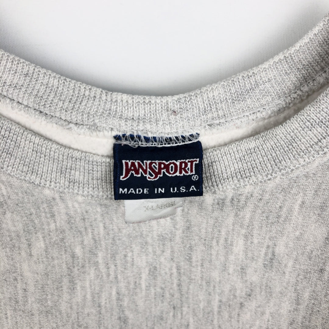 90'S JanSport Ohio State University College Sweatshirt, Made in USA, Men's XL equivalent, Vintage unclear gray type Vintage Second Hand