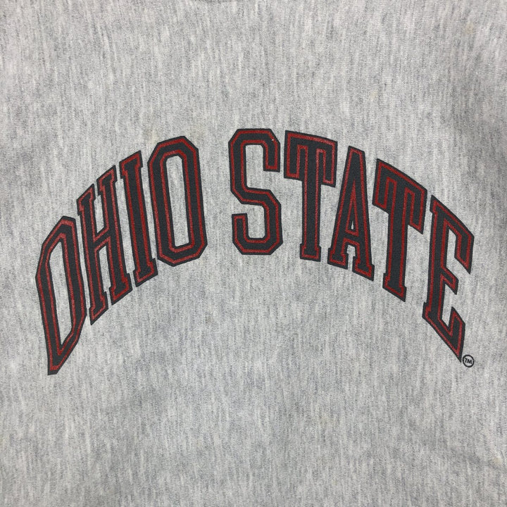 90'S JanSport Ohio State University College Sweatshirt, Made in USA, Men's XL equivalent, Vintage unclear gray type Vintage Second Hand