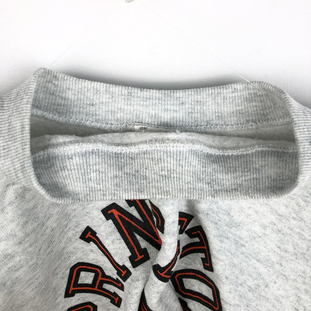 Fruit of the Loom College Sweatshirt, Made in USA, Men's XL equivalent, Vintage. cotton gray type Vintage Second Hand