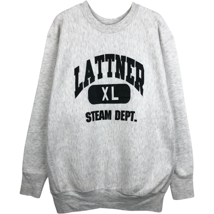 90'S HL Miller Gold College Sweatshirt, Made in USA, Men's XL equivalent, Vintage polyester gray type Vintage Second Hand