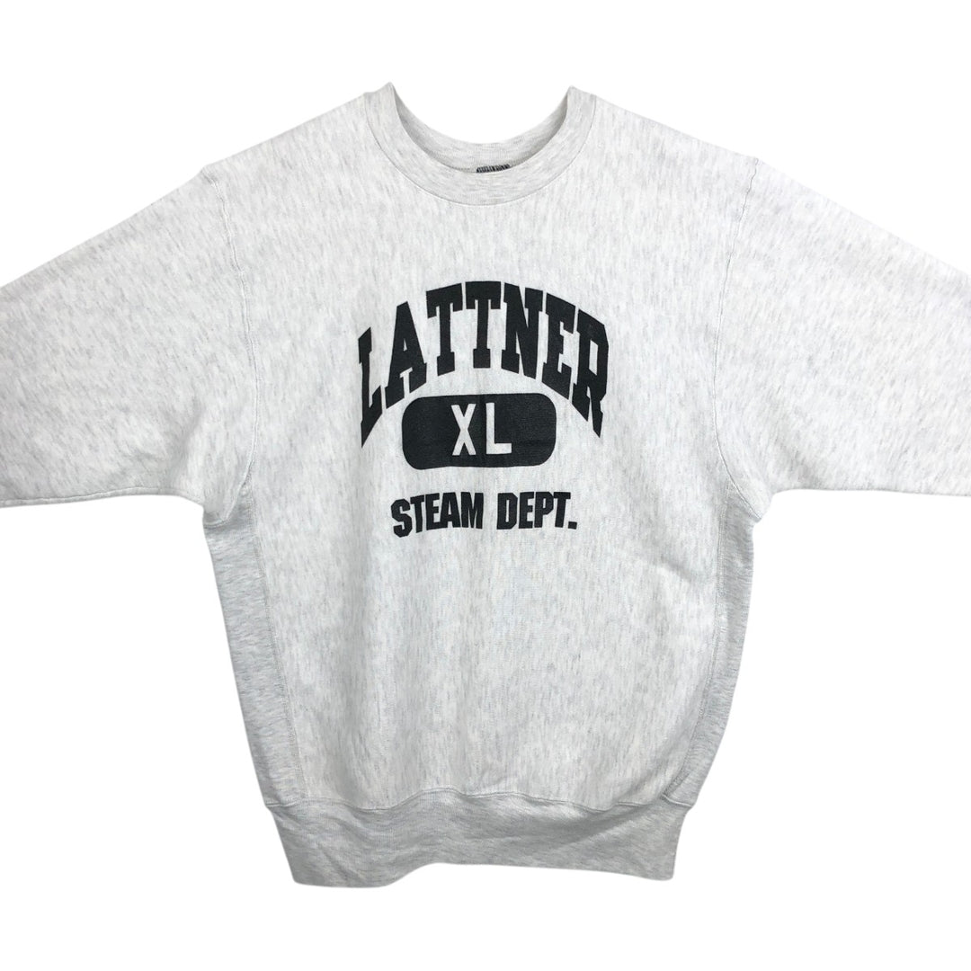 90'S HL Miller Gold College Sweatshirt, Made in USA, Men's XL equivalent, Vintage polyester gray type Vintage Second Hand